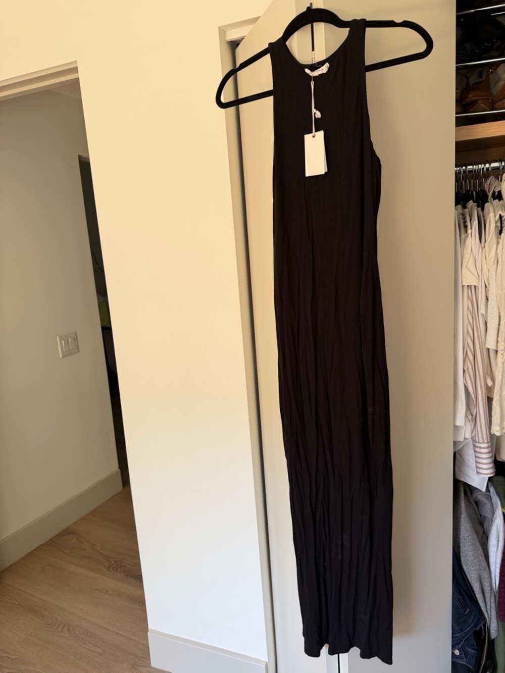 GOOD AMERICAN Black Sleeveless Maxi Dress